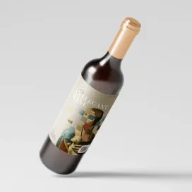 Elegant Red Wine Bottle 6
